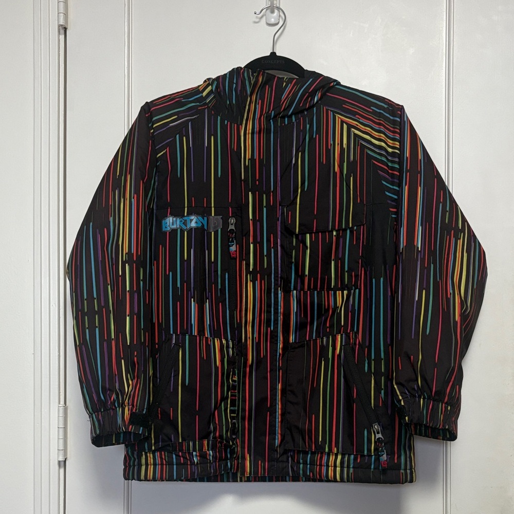 Burton Kids Large L Multicolor Striped Snow Jacket Snowboard Ski